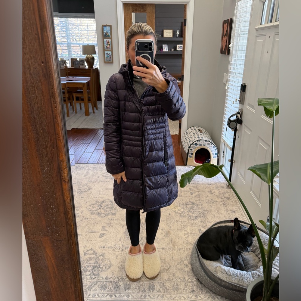 Andrew Marc purple  down jacket, size M.